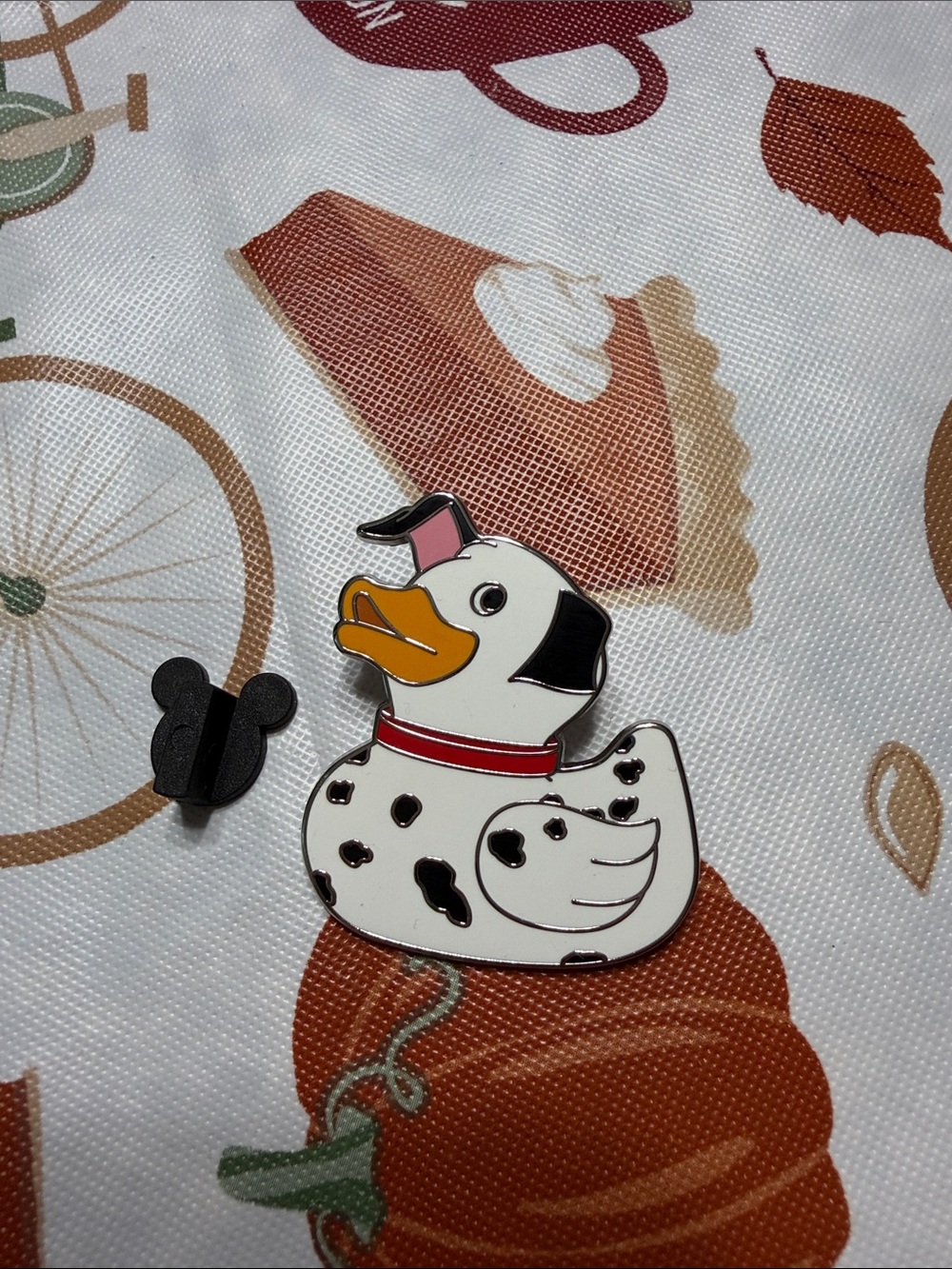 Disney Dalmatian Duck Enamel Pin - White